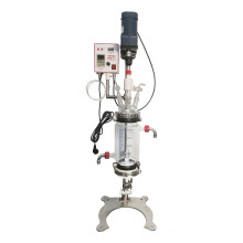 QIYU 1L 2L 5L Industrial Lab Vacuum Distillation Jacketed Glass Reactor